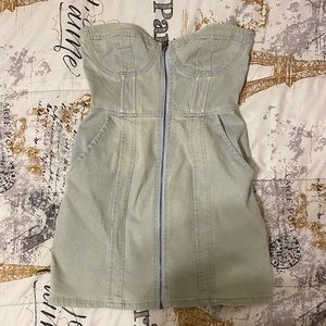 HM Jean Corset Strapless Dress